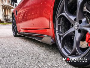 Alfa Romeo Giulia Side Skirts - Carbon Fiber - Shark Fin - Quadrifoglio